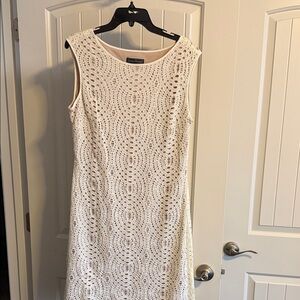Jessica Howard Elegant Cream Lace Midi Dress